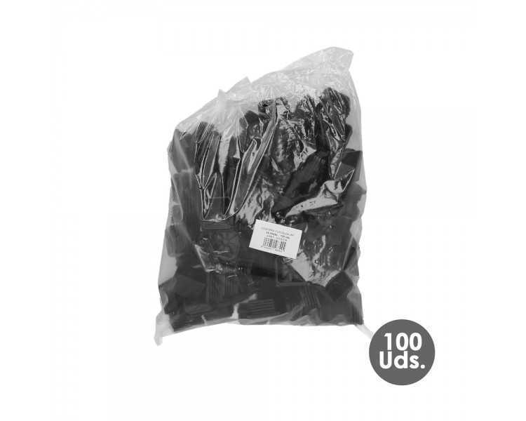 Contera Interior Plastico Cuadrada 50x50 mm. Color Negro. Bolsa 100 Unidades. Contera Mesa, Silla, Muebles, Estanteria