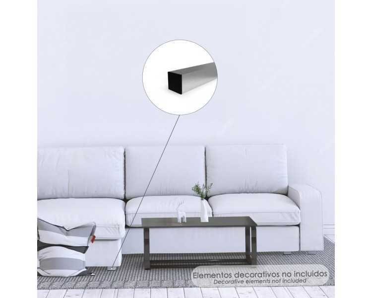Contera Interior Plastico Cuadrada 50x50 mm. Color Negro. Bolsa 100 Unidades. Contera Mesa, Silla, Muebles, Estanteria