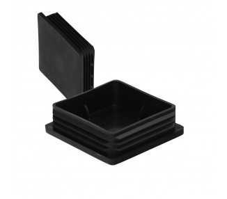 Contera Interior Plastico Cuadrada 80x80 mm. Color Negro. Bolsa 25 Unidades. Contera Mesa, Silla, Muebles, Estanteria