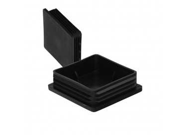 Contera Interior Plastico Cuadrada 80x80 mm. Color Negro. Bolsa 25 Unidades. Contera Mesa, Silla, Muebles, Estanteria