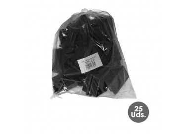 Contera Interior Plastico Cuadrada 80x80 mm. Color Negro. Bolsa 25 Unidades. Contera Mesa, Silla, Muebles, Estanteria
