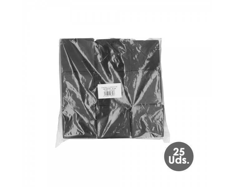 Contera Interior Plastico Cuadrada 100x100 mm. Color Negro. Bolsa 25 Unidades. Contera Mesa, Silla, Muebles, Estanteria