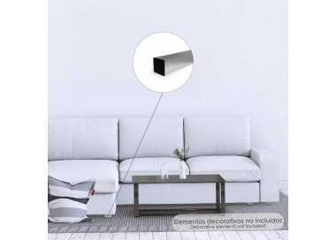 Contera Interior Plastico Cuadrada 100x100 mm. Color Negro. Bolsa 25 Unidades. Contera Mesa, Silla, Muebles, Estanteria