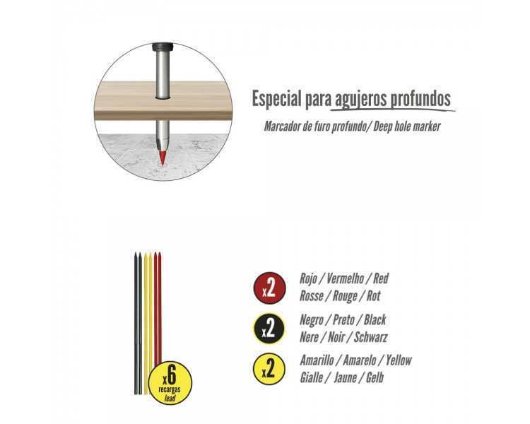 Minas Recambio Para Lapiz Carpintero Portaminas (6 Piezas)