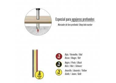 Minas Recambio Para Lapiz Carpintero Portaminas (6 Piezas)