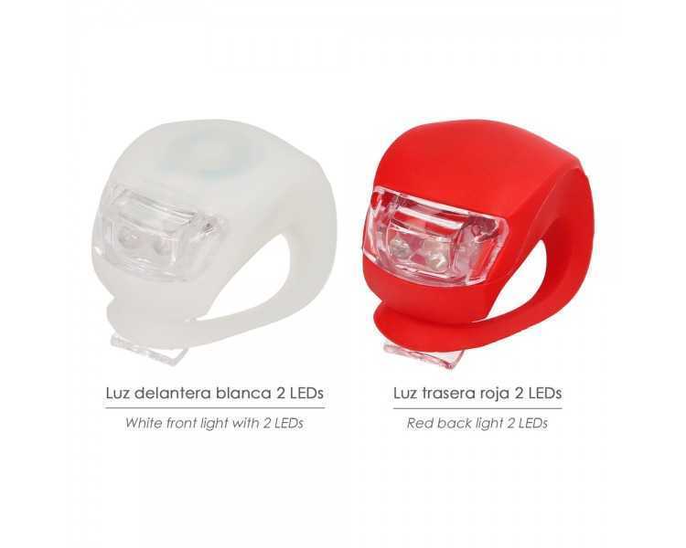 Kit Luces Led Bicicleta 2 Luces Basic. LED para bici, Luz para patin, Luz de posición, Luces bicicleta, LEDs bicicleta