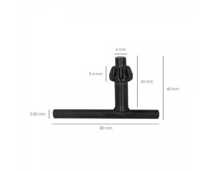 Llave Portabrocas Para Taladro Ø 13 mm. llave De Repuesto Para Taladro Universal, Llave De Mandril