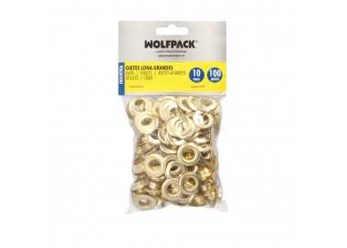 Ojetes / Ojales Metalicos Grandes Para Lona Ø Interior 10 mm. (Bolsa 100 Unidades)