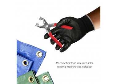 Ojetes / Ojales Metalicos Grandes Para Lona Ø Interior 10 mm. (Bolsa 100 Unidades)