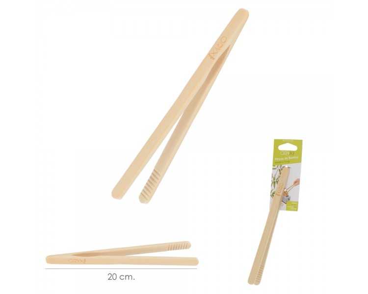Pinzas De Cocina de Bambu Natural 20 cm.