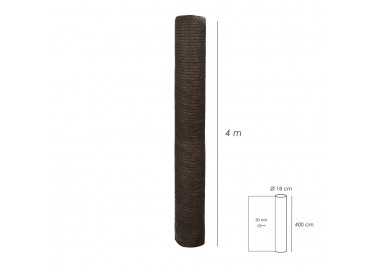 Malla Sombreo Rollo 4 x 50 metros, Reduce Radiación, Protección Jardín y Terraza, Regula Temperatura, Color Marrón