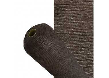 Malla Sombreo Rollo 2 x 50 metros, Reduce Radiación, Protección Jardín y Terraza, Regula Temperatura, Color Marrón