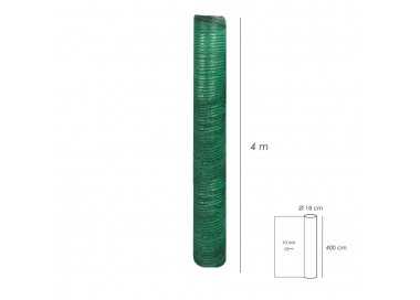 Malla Sombreo Rollo 4 x 50 metros, Reduce Radiación, Protección Jardín y Terraza, Regula Temperatura, Color Verde Claro