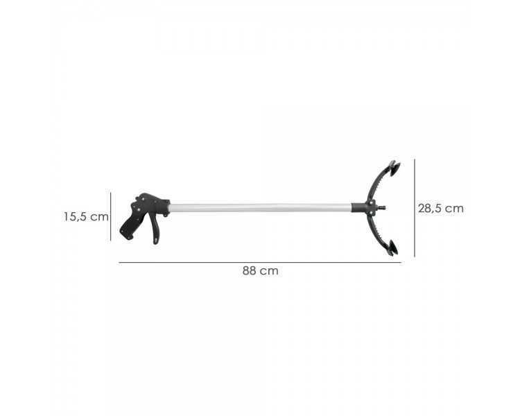Pinza Coger Objetos 88 cm De Aluminio Con Ventosas y Seguro De Bloqueo