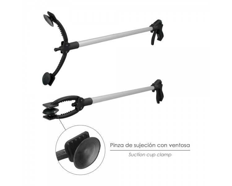Pinza Coger Objetos 88 cm De Aluminio Con Ventosas y Seguro De Bloqueo