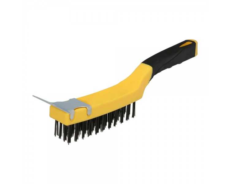 Cepillo Manual Acero Soldador Con Rascador, Mango de plástico, Cepillo Soldaduras, Cepillo Taller