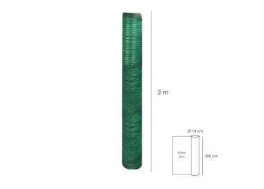 Malla Sombreo Rollo 3 x 50 metros, Reduce Radiación, Protección Jardín y Terraza, Regula Temperatura, Color Verde Claro