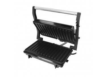 Sandwichera Grill Doble 1000w Parilla Eléctrica, Panini Press Grill, 1000w, Placa Antiadherente, Apertura 180º