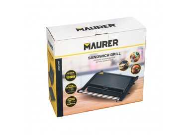 Sandwichera Grill Doble 1000w Parilla Eléctrica, Panini Press Grill, 1000w, Placa Antiadherente, Apertura 180º