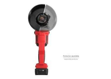 Amoladora A Bateria 20 Volt. Con Bateria 4.0 Ah. Ø 115 mm. 7.000 R.P.M. Mango 3 Posiciones Eje M14 Protector Disco Ajustable