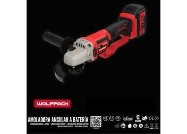 Amoladora A Bateria 20 Volt. Con Bateria 4.0 Ah. Ø 115 mm. 7.000 R.P.M. Mango 3 Posiciones Eje M14 Protector Disco Ajustable