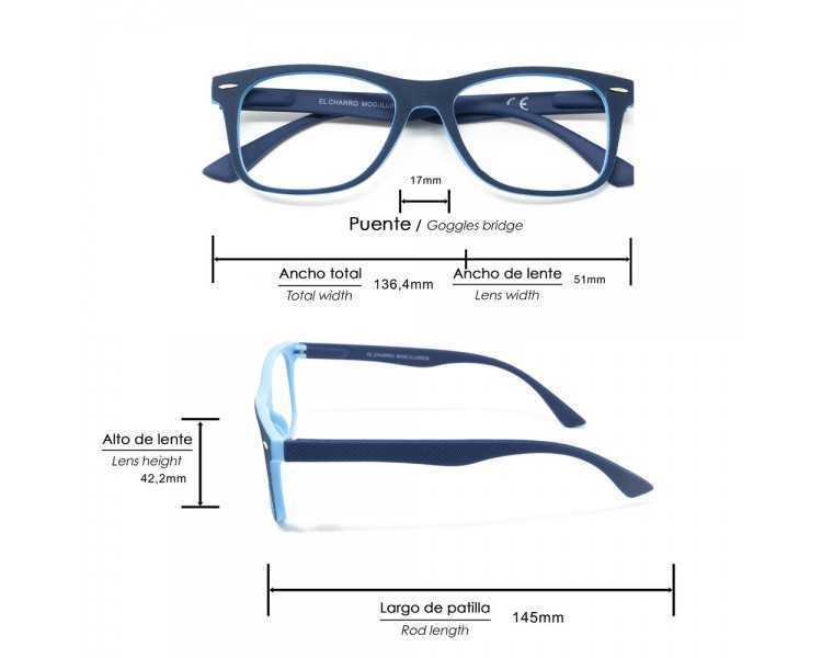 Gafas Lectura Illinois Azules. Aumento +3,0 Gafas De Vista, Gafas De Aumento, Gafas Visión Borrosa