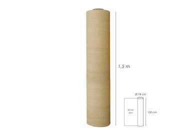 Malla Sombreo Rollo 1.5 x 50 metros, Reduce Radiación, Protección Jardín y Terraza, Regula Temperatura, Color Beige
