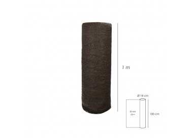 Malla Sombreo Rollo 1 x 50 metros, Reduce Radiación, Protección Jardín y Terraza, Regula Temperatura, Color Marrón