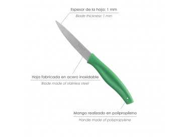 Cuchillo Nuuk Mondador Hoja Acero Inoxidable 9 cm. Verde (1 Unidad)