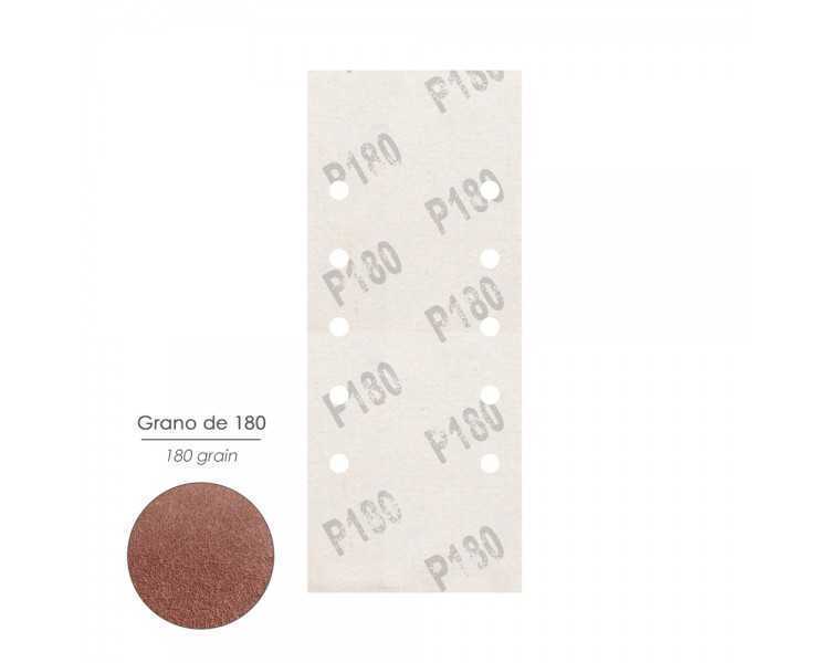 Lija Recambio Con Velcro 115x280 mm. con Agujeros Grano  180 (10 Piezas)