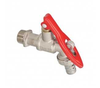 Grifo Esfera 1/2" Con Sistema De Bloqueo Por Candado Grifo Jardin Exterior, Grifo Con Bloqueo y Conector Manguera