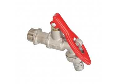 Grifo Esfera 1/2"  Con Sistema De Bloqueo Por Candado Grifo Jardin Exterior, Grifo Con Bloqueo y Conector Manguera