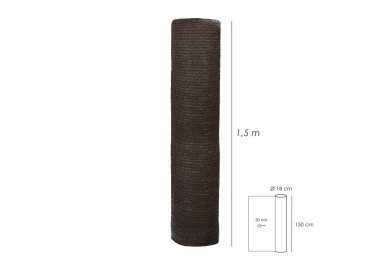 Malla Sombreo Rollo 1,5 x 50 metros, Reduce Radiación, Protección Jardín y Terraza, Regula Temperatura, Color Marrón