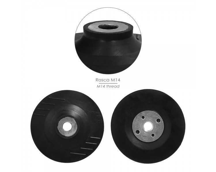 Plato Amoladora Nylon Ø 115 mm. Con Rosca M14. Disco Plástico Para Bonete