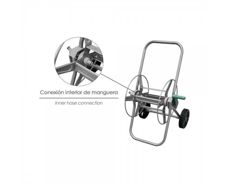 Carro Portamangueras Acero 50 metros