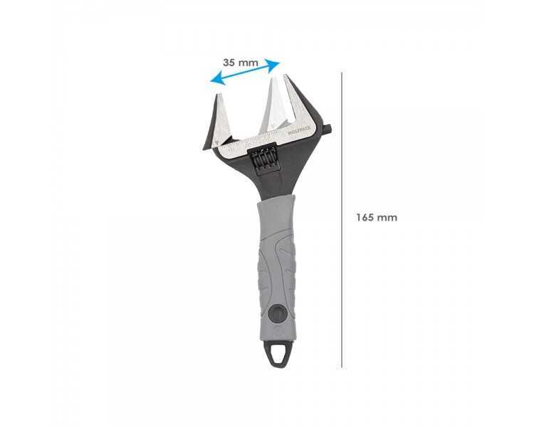Llave Ajustable Gran Apertura Compact. Cromo Vanadio 6" Llave Inglesa, Llave De Expansion, Llave Gran Apertura