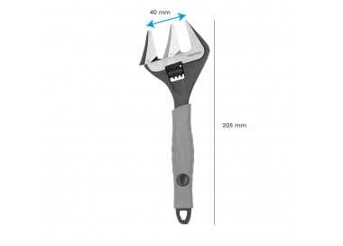 Llave Ajustable Gran Apertura Compact. Cromo Vanadio 8" Llave Inglesa, Llave De Expansion, Llave Gran Apertura