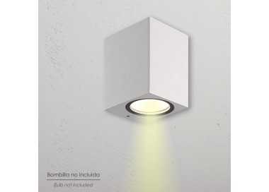 Lampara Aplique Cuadrado GU10 IP65 Color Blanco Aplique Techo, Luz Jardín, Lámpara Jardín, Luz Exterior, Aplique Jardín