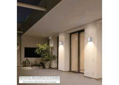 Lampara Aplique Cuadrado GU10 IP65 Color Blanco Aplique Techo, Luz Jardín, Lámpara Jardín, Luz Exterior, Aplique Jardín