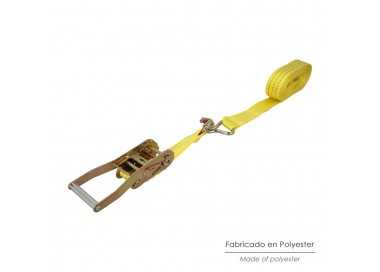 Cinta De Amarre Con Ratchet 9 metros x 50 mm. Trinquete Metalico Automatico, Cincha, Eslinga Mercancia, Correa Sujeción
