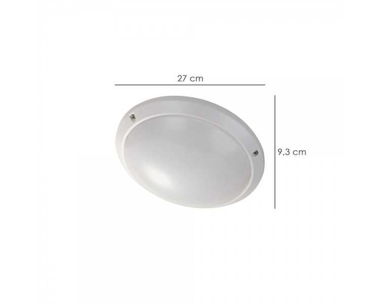 Lampara Plafon Interiores / Exteriores IP45 Portalamparas E27 Ø 27 x 9,5 cm.