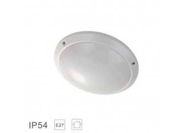 Lampara Plafon Interiores / Exteriores IP45 Portalamparas E27 Ø 27 x 9,5 cm.