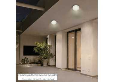 Lampara Plafon Interiores / Exteriores IP45 Portalamparas E27 Ø 27 x 9,5 cm.
