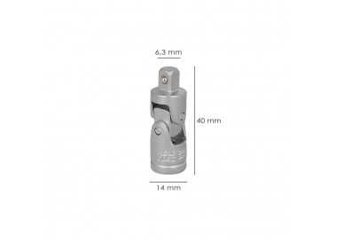 Articulacion Universal  1/4" Acero Cromo Vanadio, Aristas Redondas, Articulación Carraca, Articulacion Cardiana,
