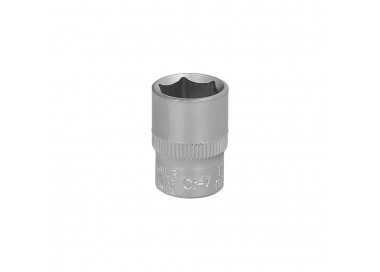 Llave Vaso 1/4" Hexagonal 13 mm. Perfil de 6 caras. Acero Cromo Vanadio, Aristas Redondas