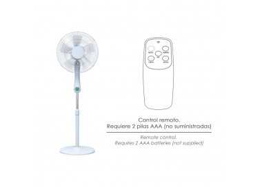 Ventilador Suelo Silencioso Con Mando. Ø 43 cm. Altura 140cm. 55 watt. 55 watt. Ventilador programable. Ventilador oscilante.