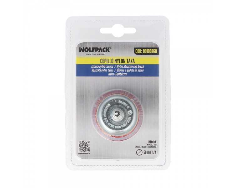 Cepillo Nylon Taza Ø 50 mm. 1/4". Cepillo De Lijado Nailon. Cepillo Para Taladro De Nailon, Cepillo De Alambre Abrasivo De Nylon