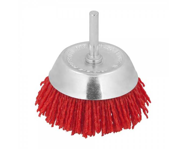 Cepillo Nylon Taza Ø 75 m. 1/4". Cepillo De Lijado Nailon. Cepillo Para Taladro De Nailon, Cepillo De Alambre Abrasivo De Nailon