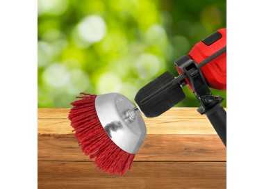 Cepillo Nylon Taza Ø 75 m. 1/4". Cepillo De Lijado Nailon. Cepillo Para Taladro De Nailon, Cepillo De Alambre Abrasivo De Nailon