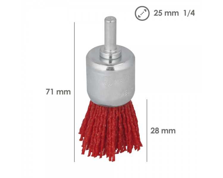 Cepillo Nylon Brocha Ø 25 mm. Cepillo De Lijado Nailon. Cepillo Para Taladro De Nailon, Cepillo De Alambre Abrasivo De Nailon